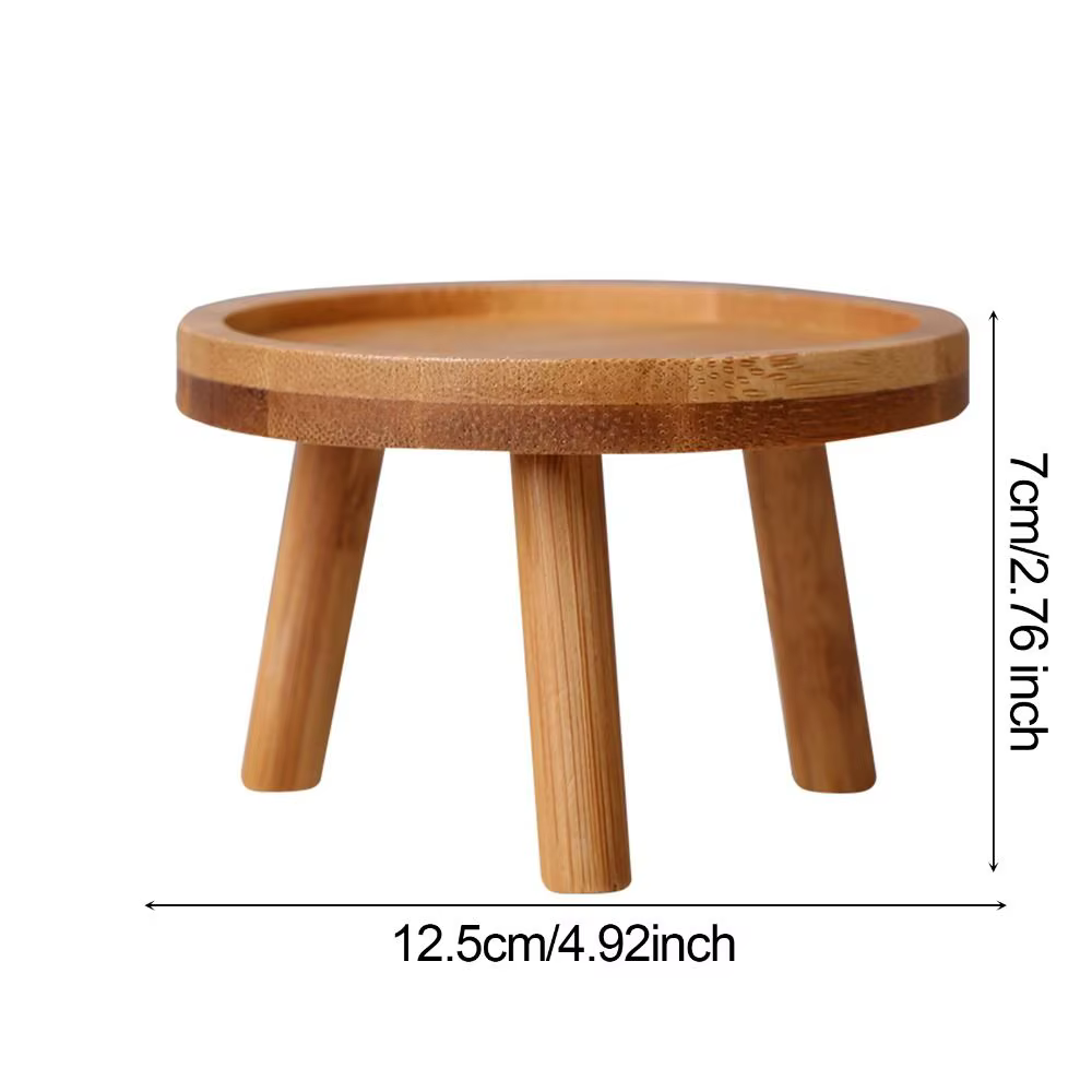 Support de Vase de jardin de fleurs succulentes en bois massif