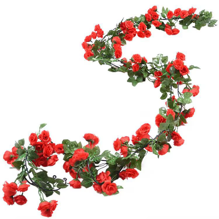 Guirxiété de roses artificielles de 1.8m