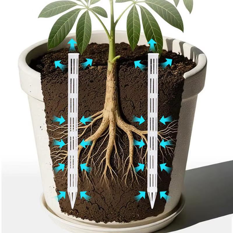 Tubes d'aération pour pots de plantes