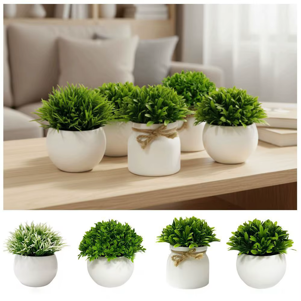 Avec Pot plantes artificielles décor extérieur Pot ornement fleur artificielle décoration de fête de mariage Miniascape bonsaï vert en Pot