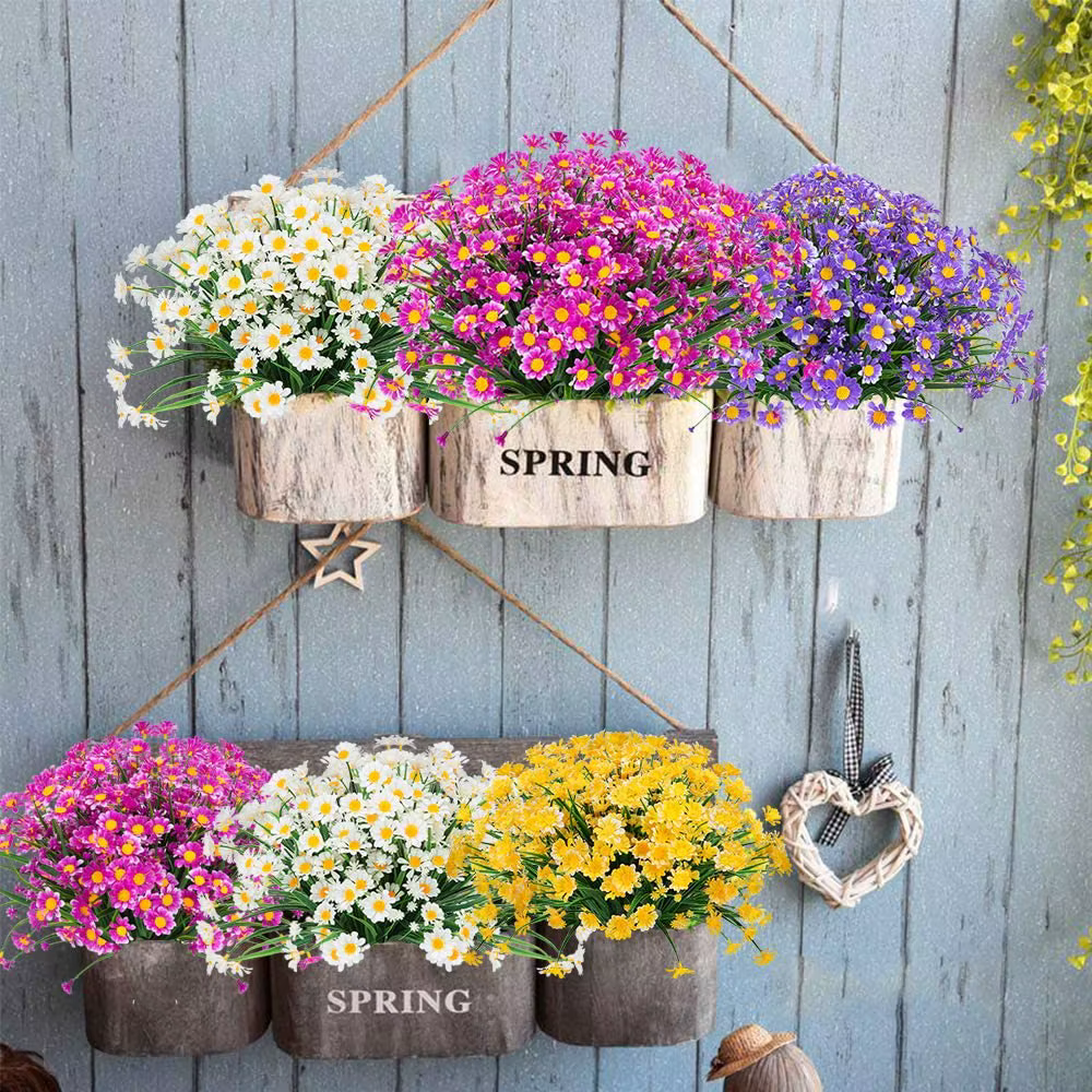 Fleurs de marguerites artificielles pour l'extérieur