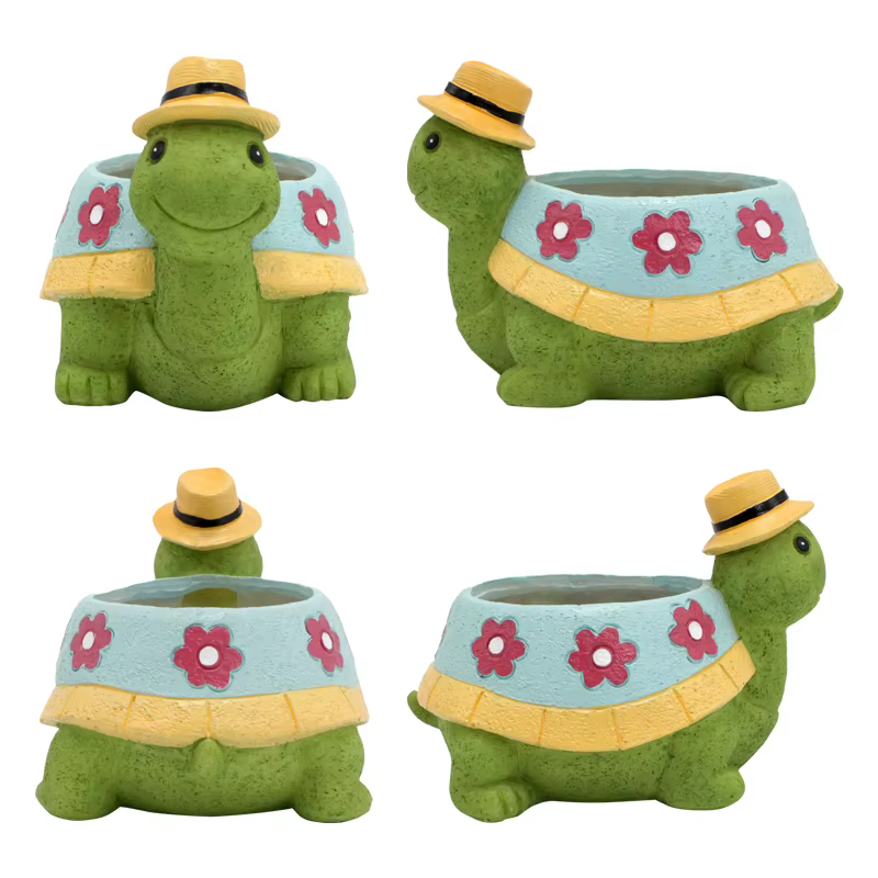AdTosGarden-Pot de tortue succulente en résine
