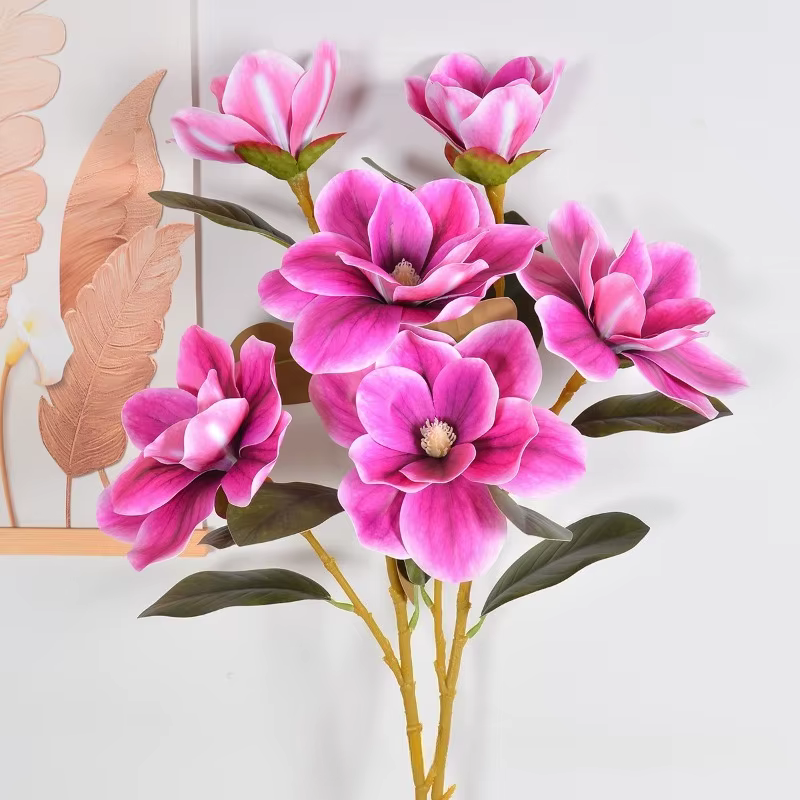 4/5 pièces de fleurs artificielles en film