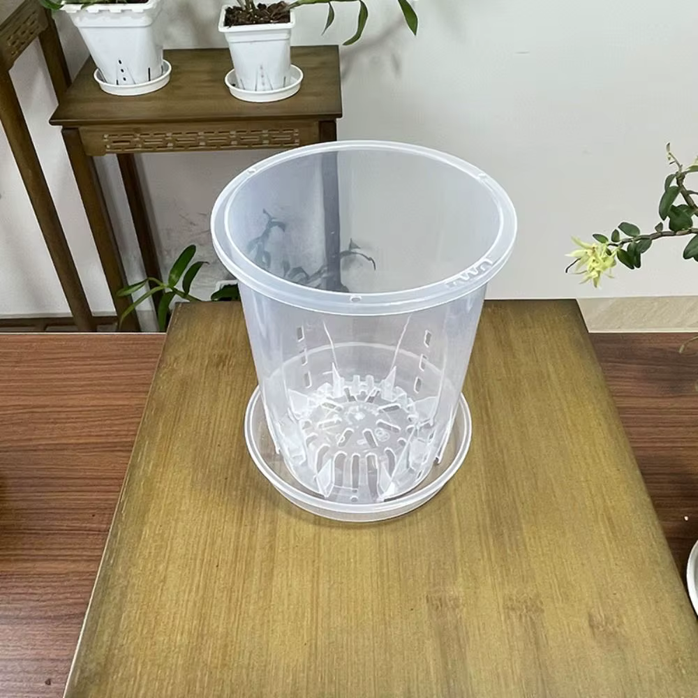 Pot de fleurs transparent respirant pour le contrôle des racines