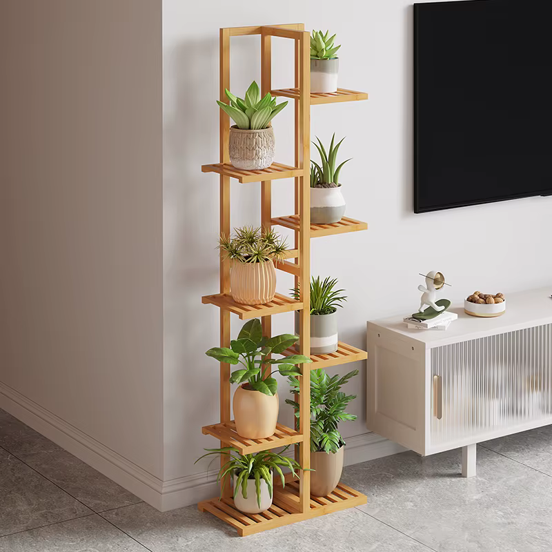 Étagère moderne en bois massif pour plantes de balcon, support d'intérieur multicouche pour Pot de fleurs, présentoir succulent pour salon