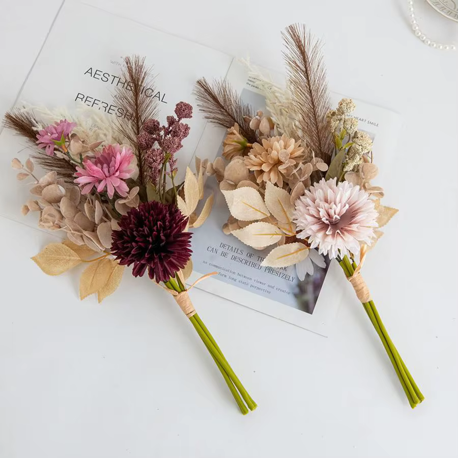 Fleurs artificielles en soie