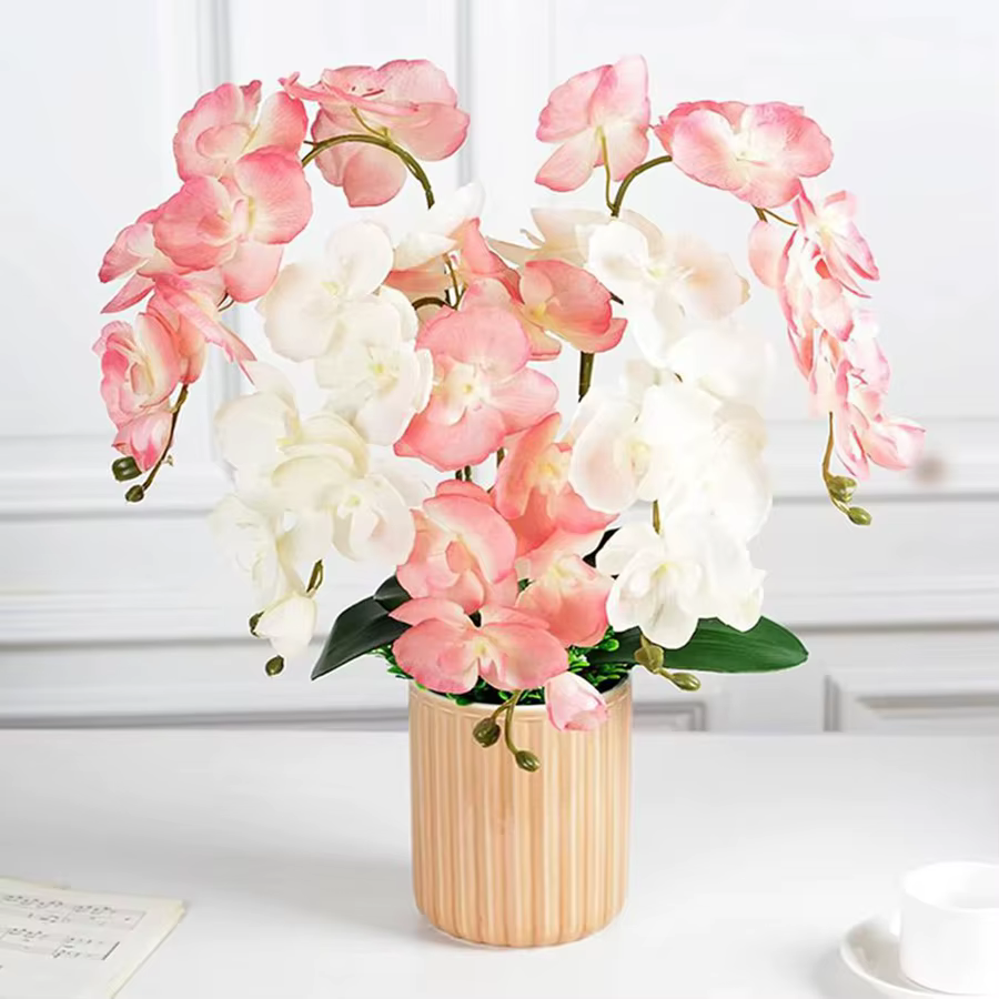 3D fleur artificielle branche soie papillon orchidée maison Vase Table Decor mariage jardin extérieur mariée Bouquets bricolage guirlande cadeau