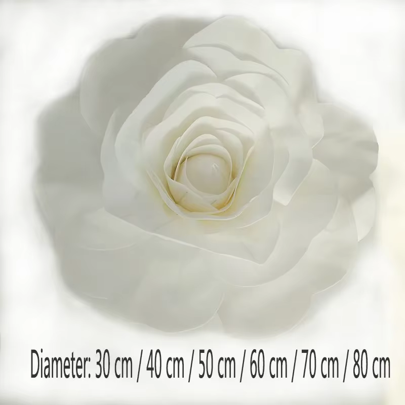 Grandes fleurs artificielles en mousse
