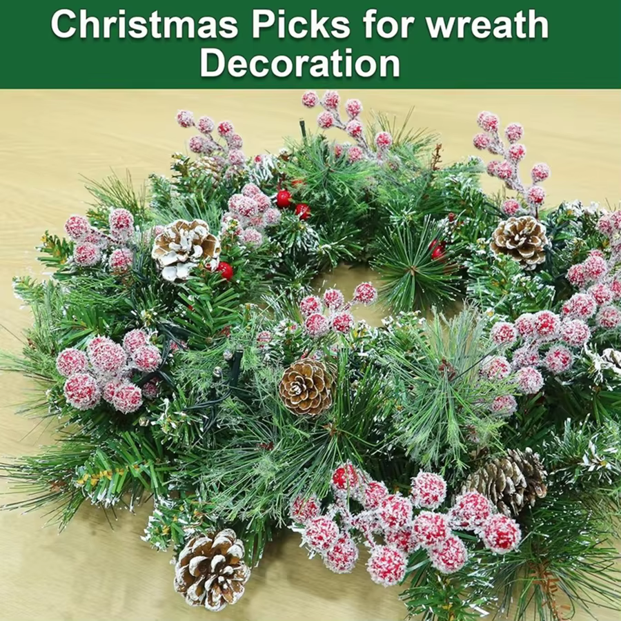 Artificialplant Chinois ilex Petit Fruit Rouge Nouvel An Noël Maison chambre En Plein Air Jardin De Mariage HolidayParty Bricolage cadeau boîte Décor