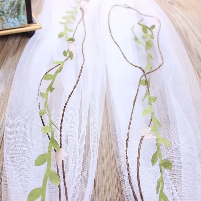 Voile de Rose de mariage pour mariée blanche, couronne de coiffure pour femmes, bandeau pour Date, décoration de maquillage, couronne de fleurs