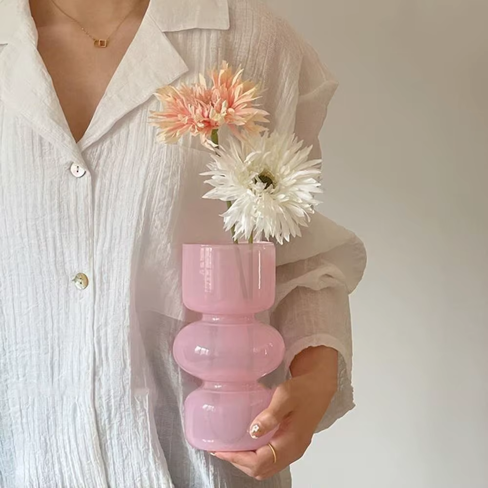 Vase à fleurs en verre créatif pour terrarium de bureau