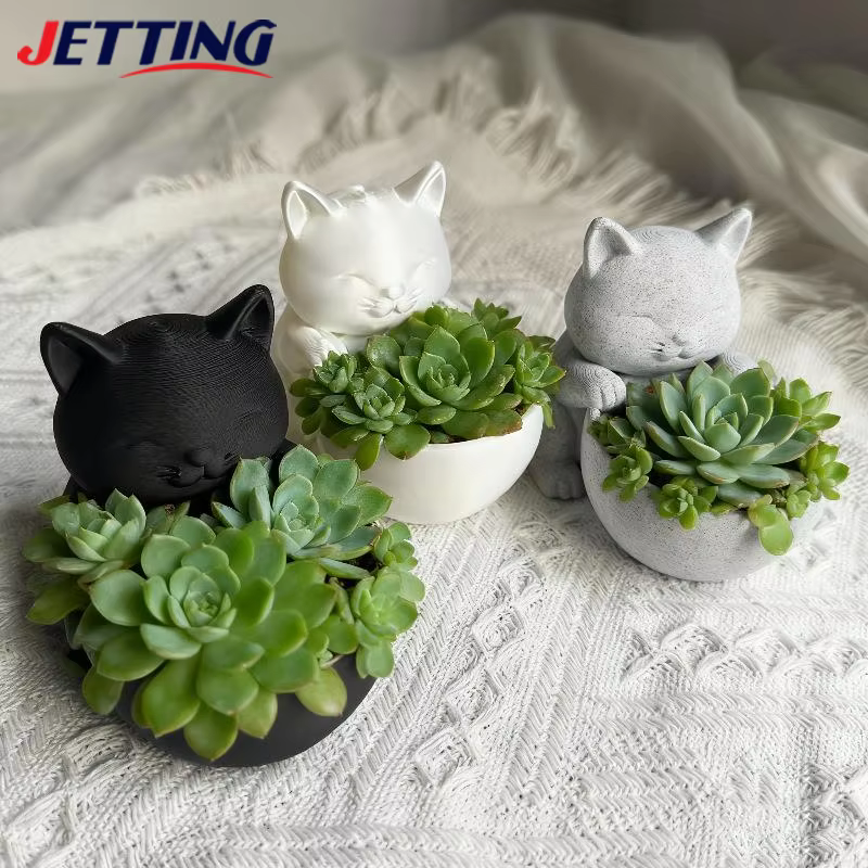 Pot en forme de chat avec trous de Drainage