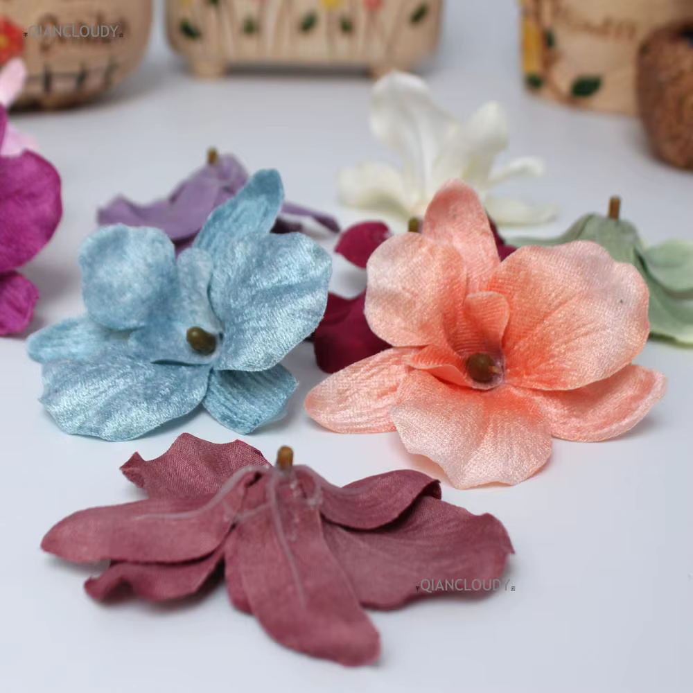Qiancloud-Orchidée artificielle en velours pour mariage