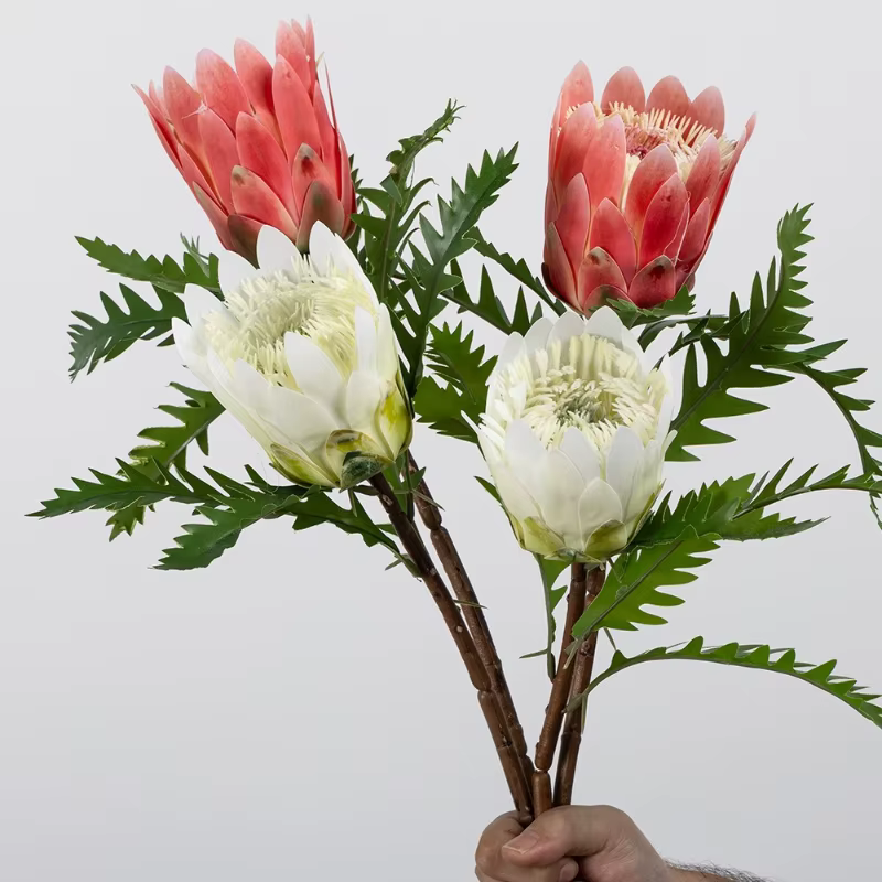 6 pièces de fausses fleurs en plastique