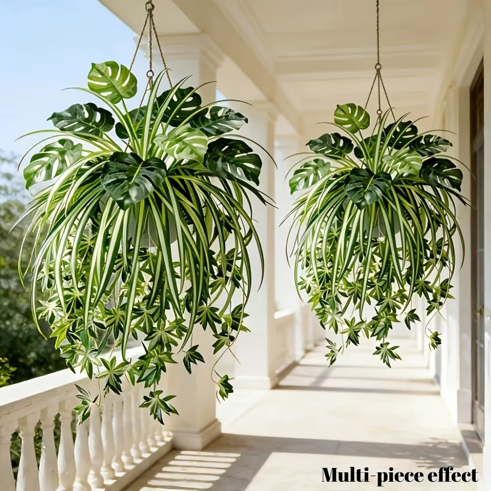 3 plantes artificielles murales en PVC