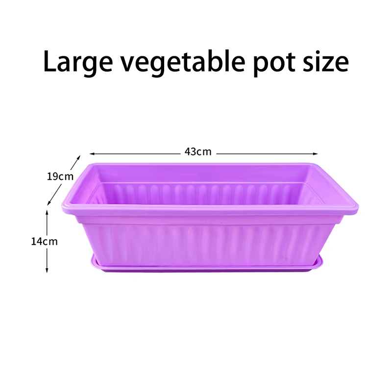 1 pot de fleurs rectangulaire en plastique pour balcon