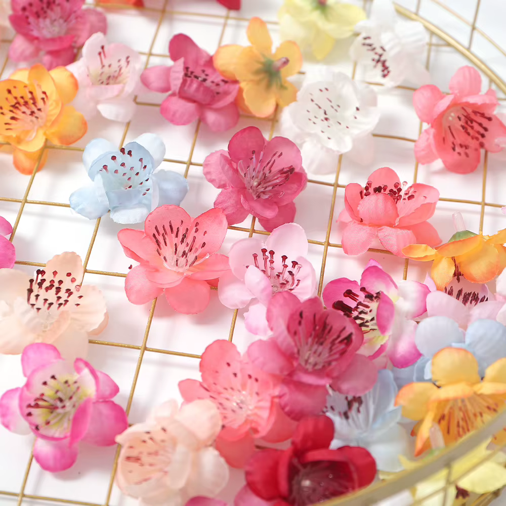 Tête de fleur artificielle en fleur de pêcher
