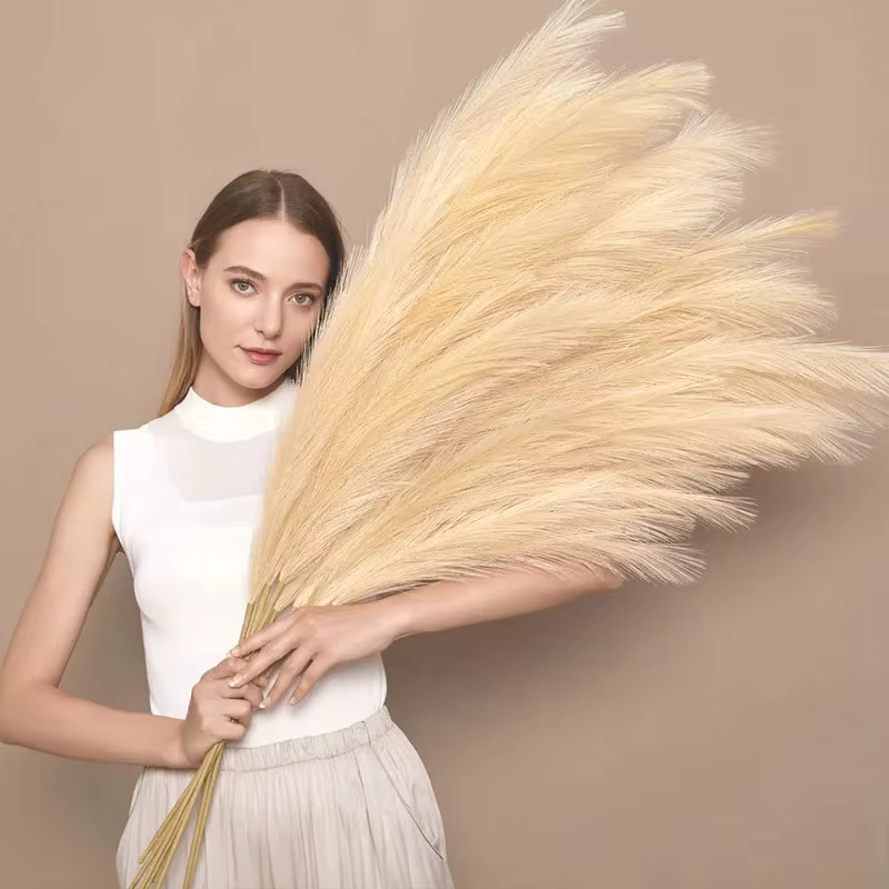 Grande pampa pelucheuse pour la décoration de la maison et de la chambre