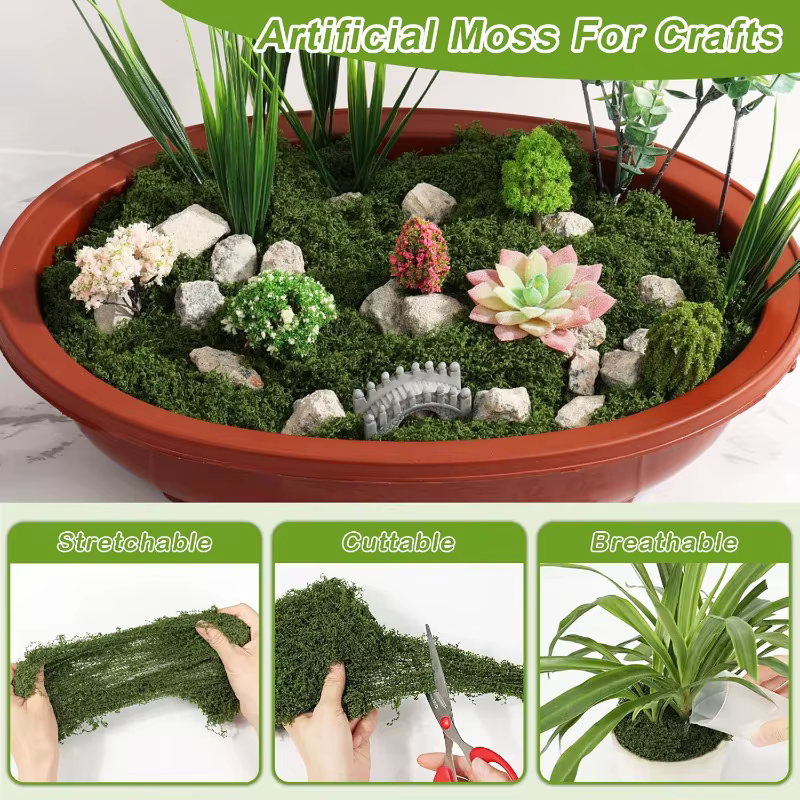 Plantes artificielles en mousse verte 30-300g