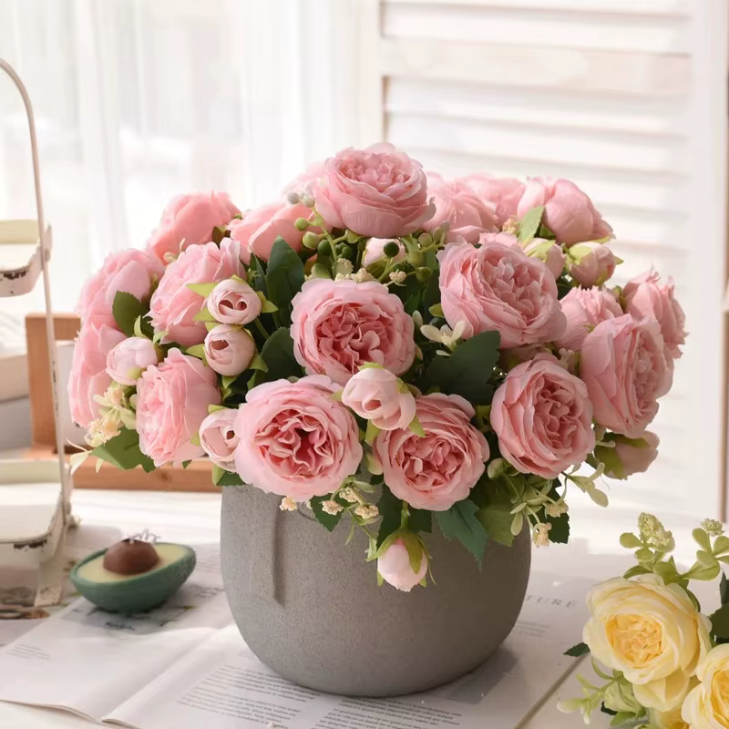 Rose Pivoine Artificielle