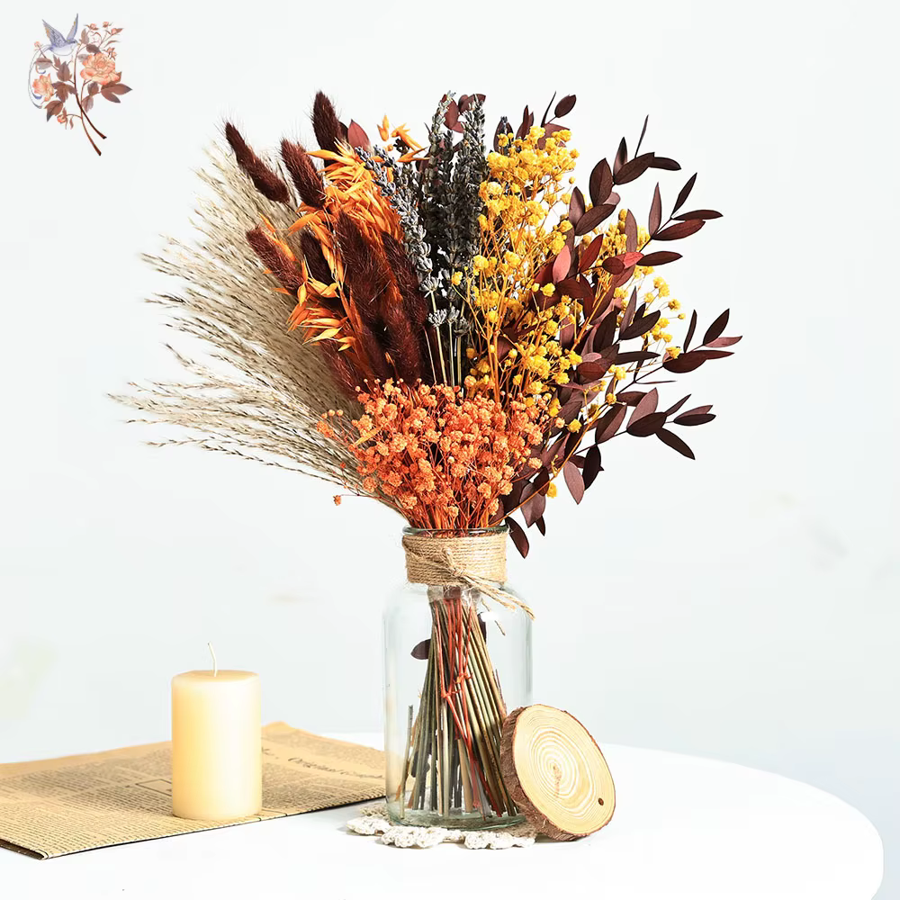 Bouquet de fleurs séchées Orange