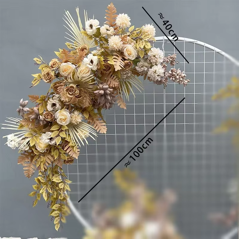 Arrangement floral de mariage en soie