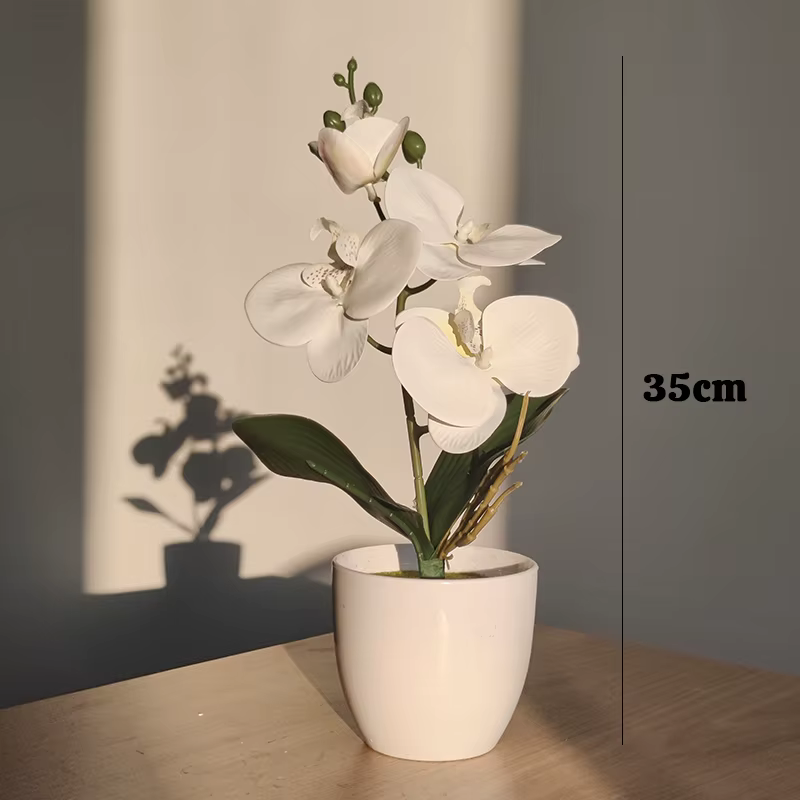 Bonsaï simulé papillon orchidée artificielle plante en pot bureau Table à manger maison
