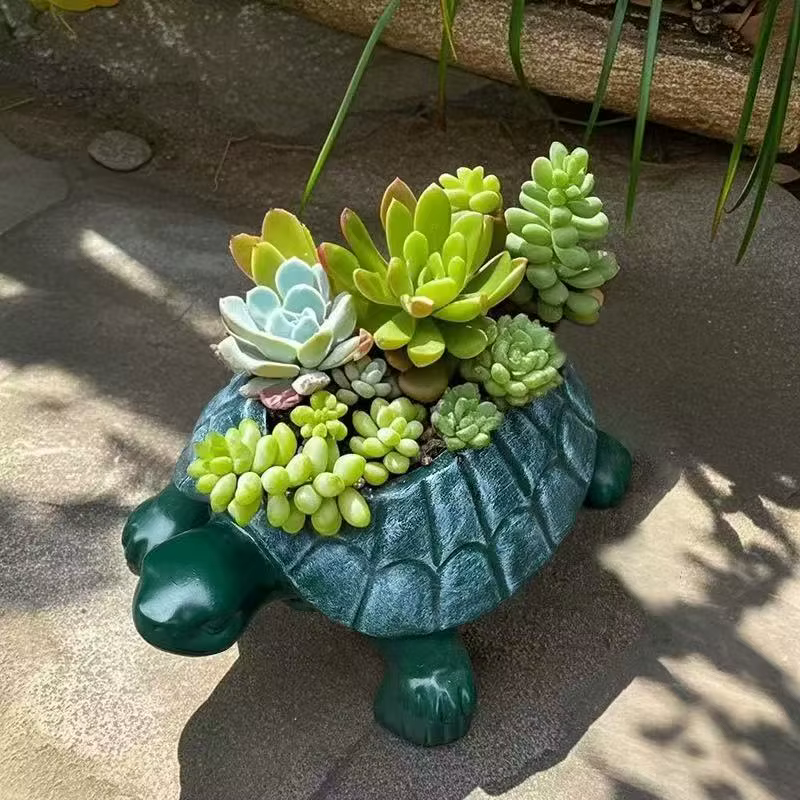 Pot de fleurs tortue mignon