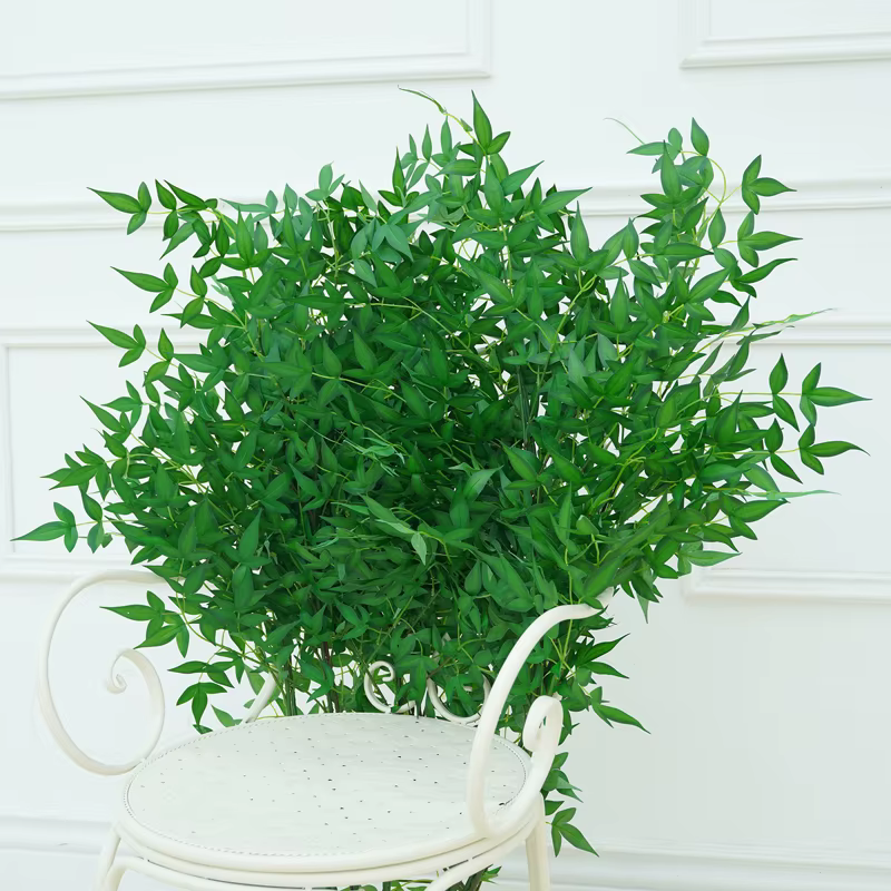 Branches de Feuilles de Bambou Vertes Artificielles