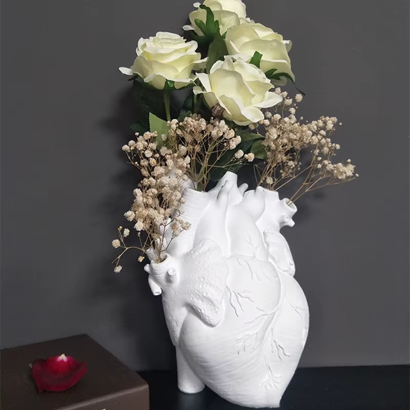 Vase à Fleurs en Forme de Cœur