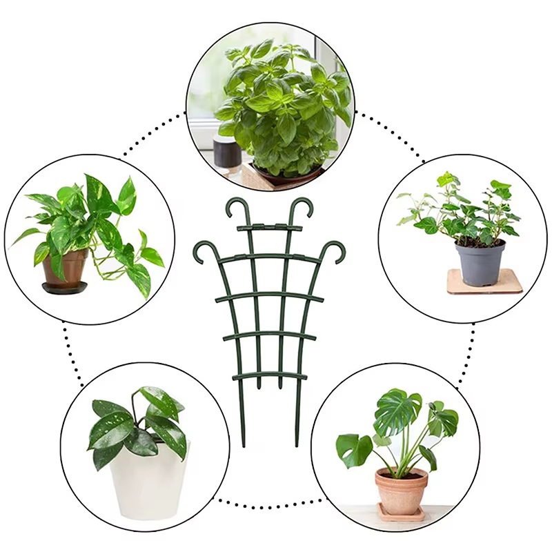 Mini support de fleurs d'escalade, 2 pièces, support de balcon, radis vert, rose, vigne, tige de support d'escalade, outils de jardinage