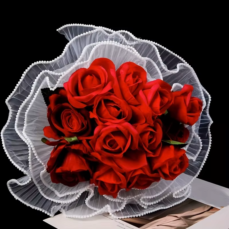 Bouquet ondulé plissé pour la saint-valentin