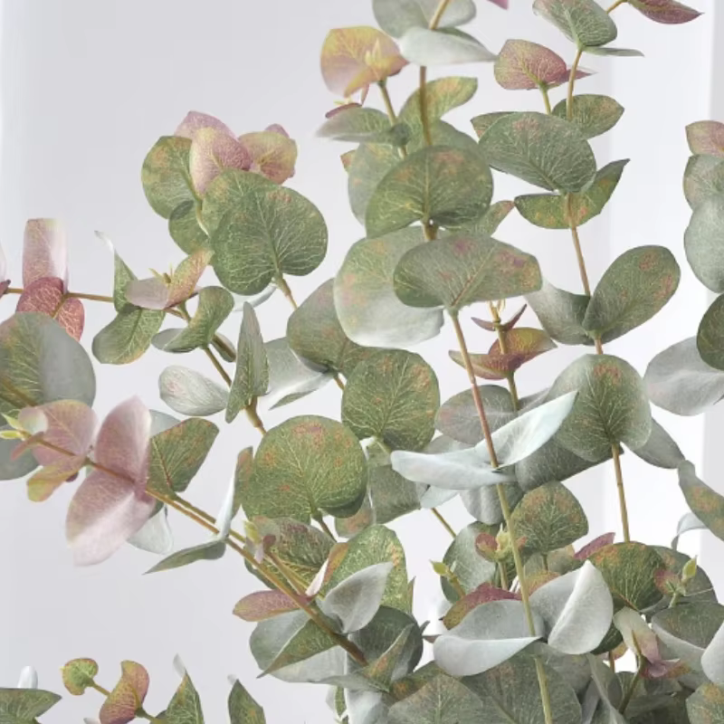 Feuille d'argent de plante verte artificielle de 90CM