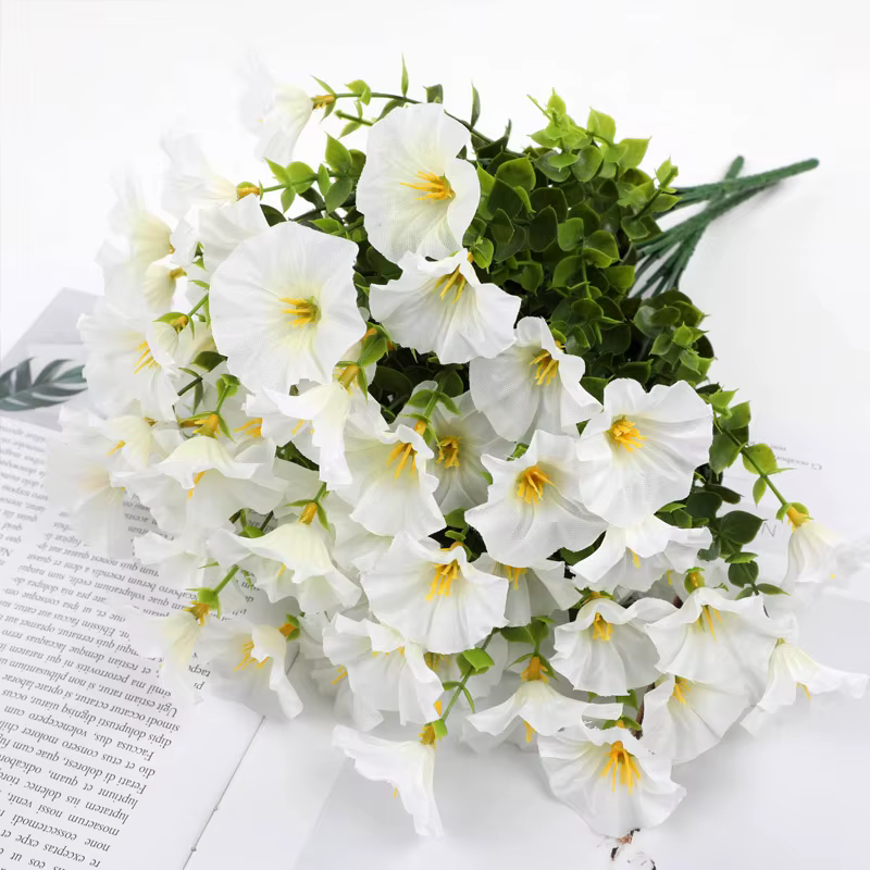 Fleurs artificielles en tissu de soie
