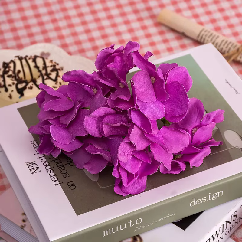 Tête de fleur d'hortensia artificielle 13-15cm