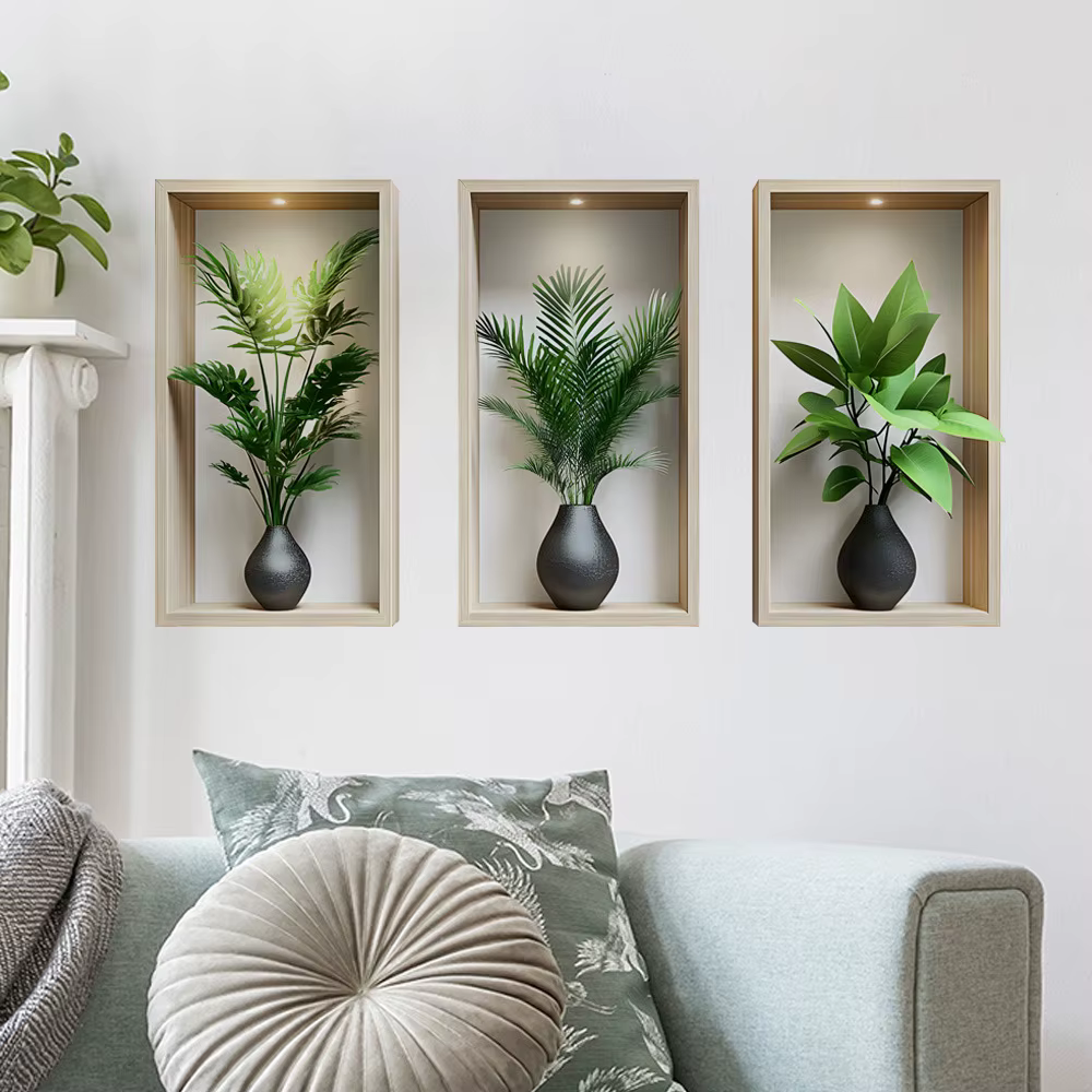 Autocollant Mural plantes vertes