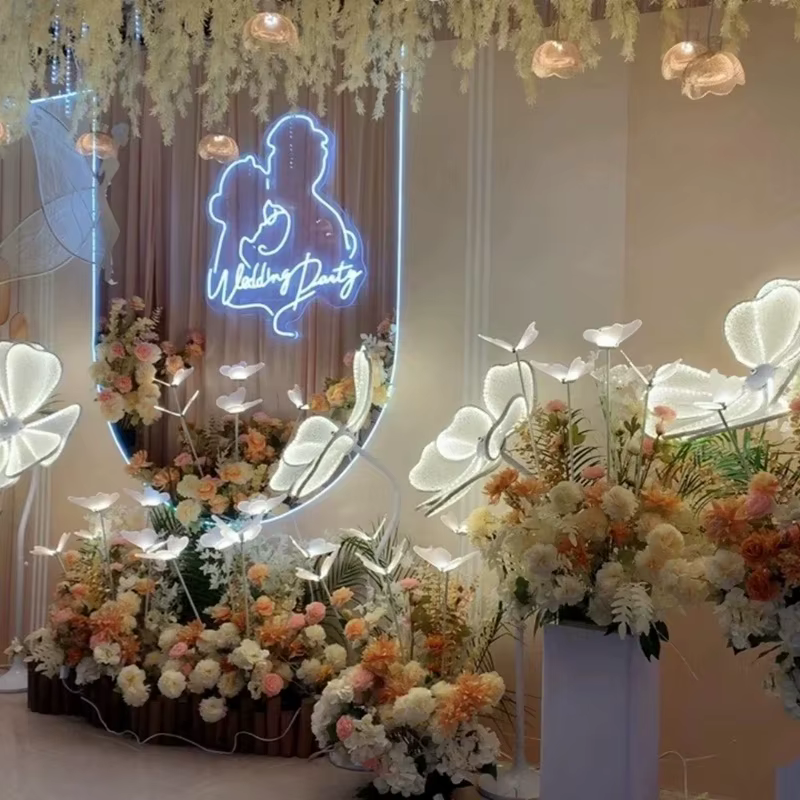 Fleurs de pivoine lumineuses décoratives à LED