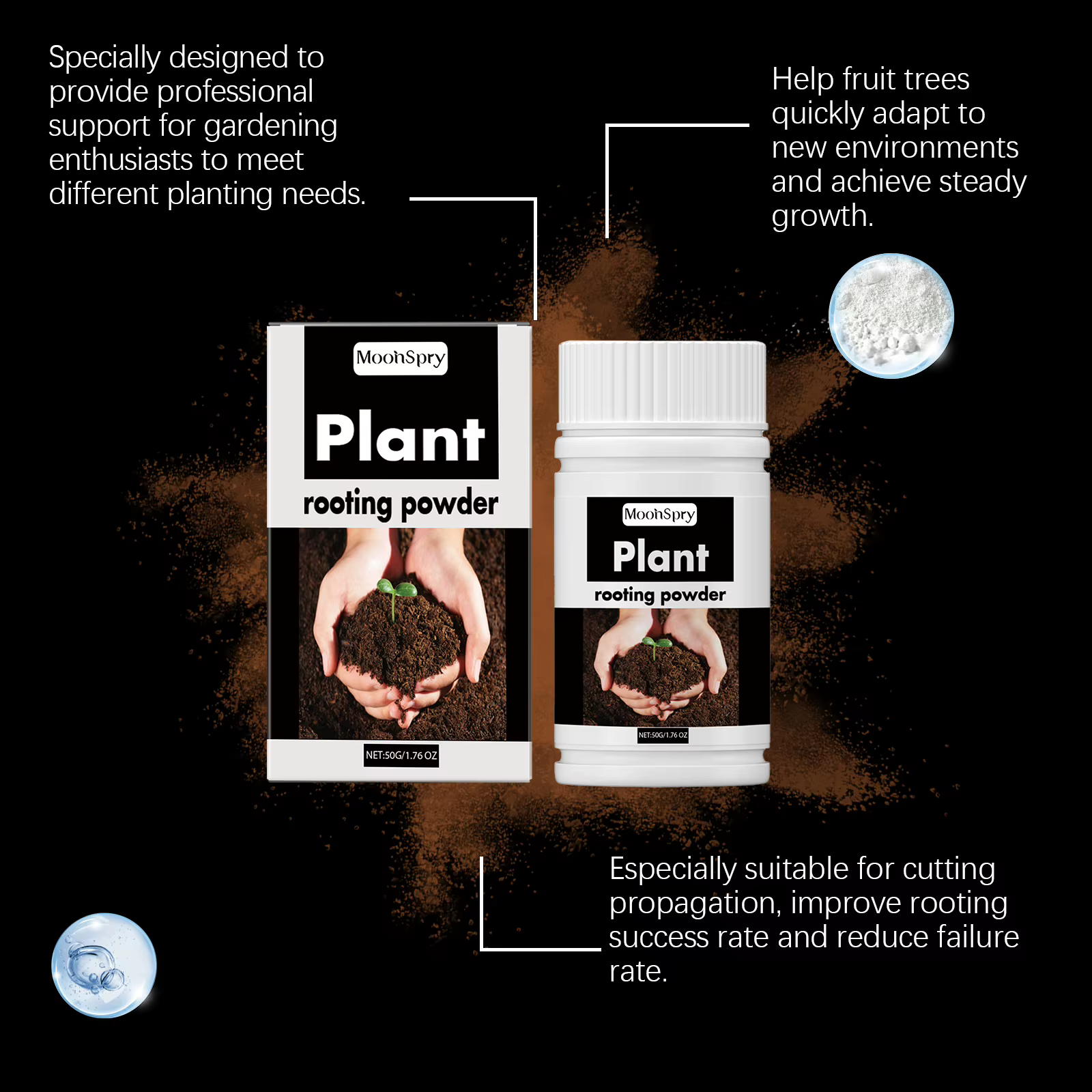 Poudre d'enracinement des plantes - Pour les boutures