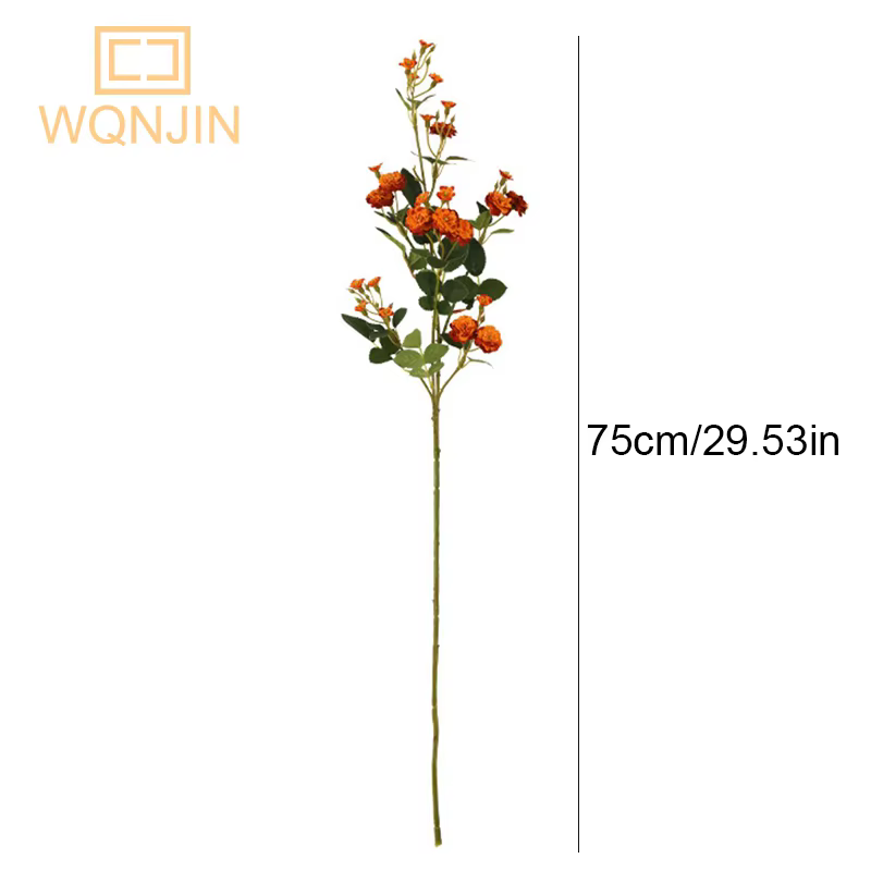 WQNJIN-Mini Poubelle Européenne Rétro de Haute Qualité, Branche Longue, Fleurs Artificielles, Centre de Table pour la Maison, Décor de Chambre, 75cm