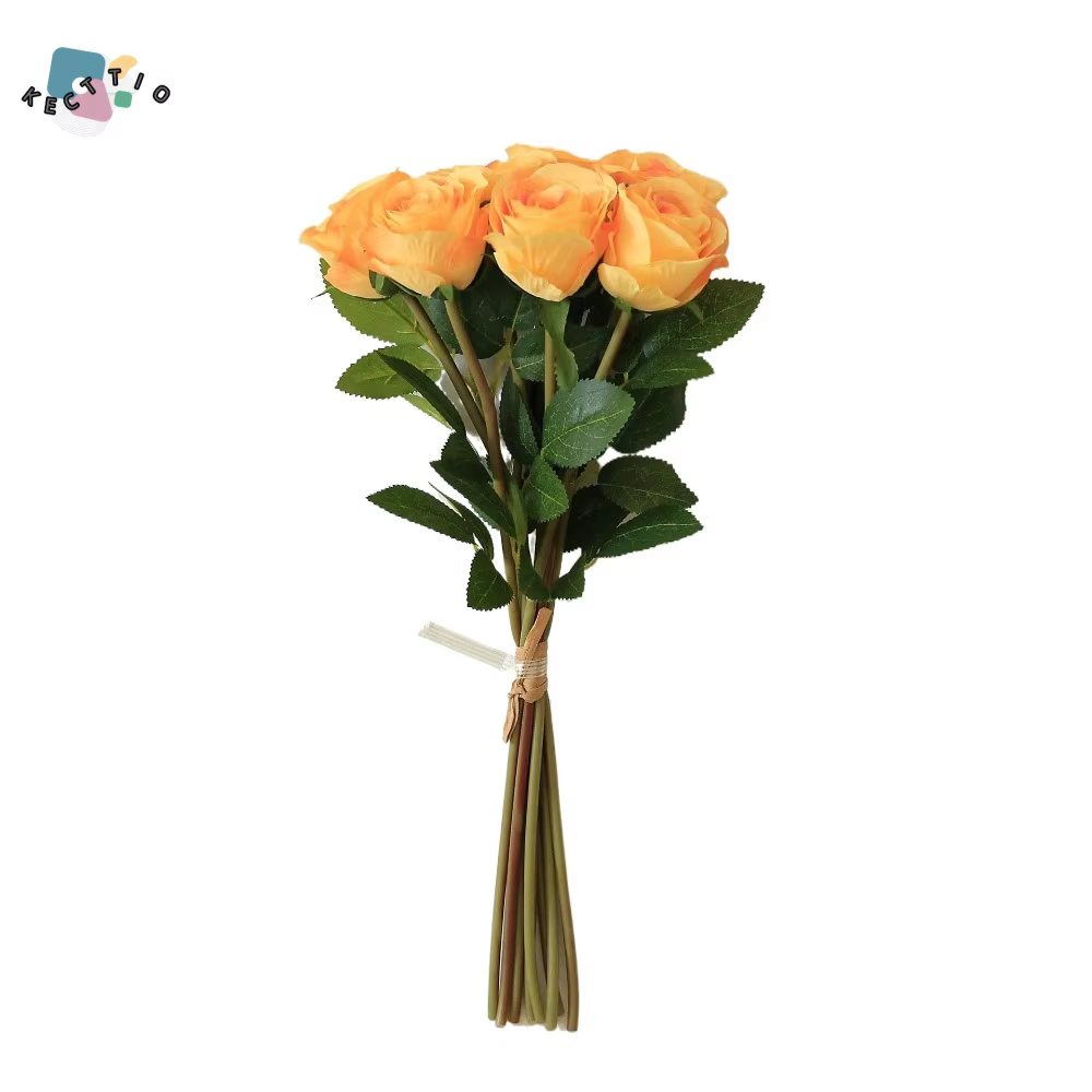 8 têtes de roses artificielles