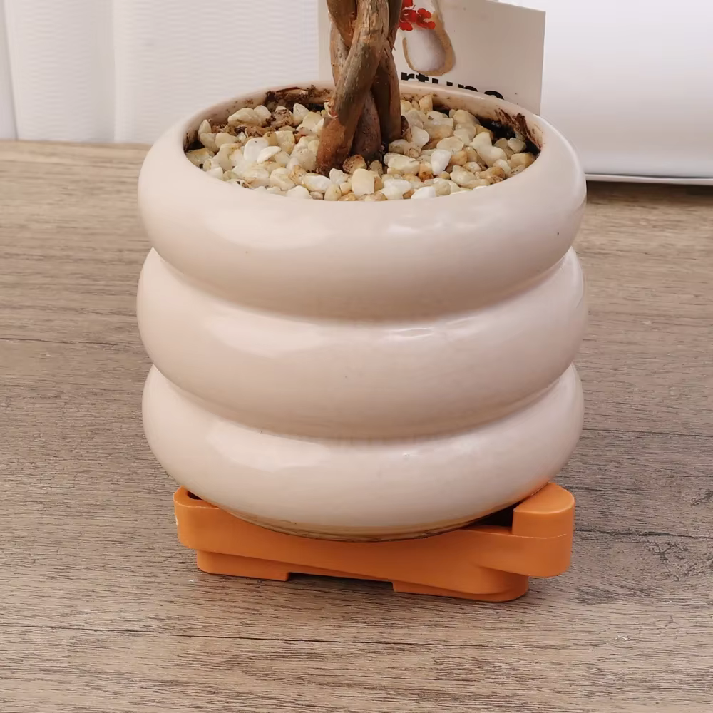 Pot de fleur surélevé, Ventilation des pieds, Base Anti-rot, coussinet de pied, plateau triangulaire respirant, outil de plantation en Pot de jardin, 10/5 pièces