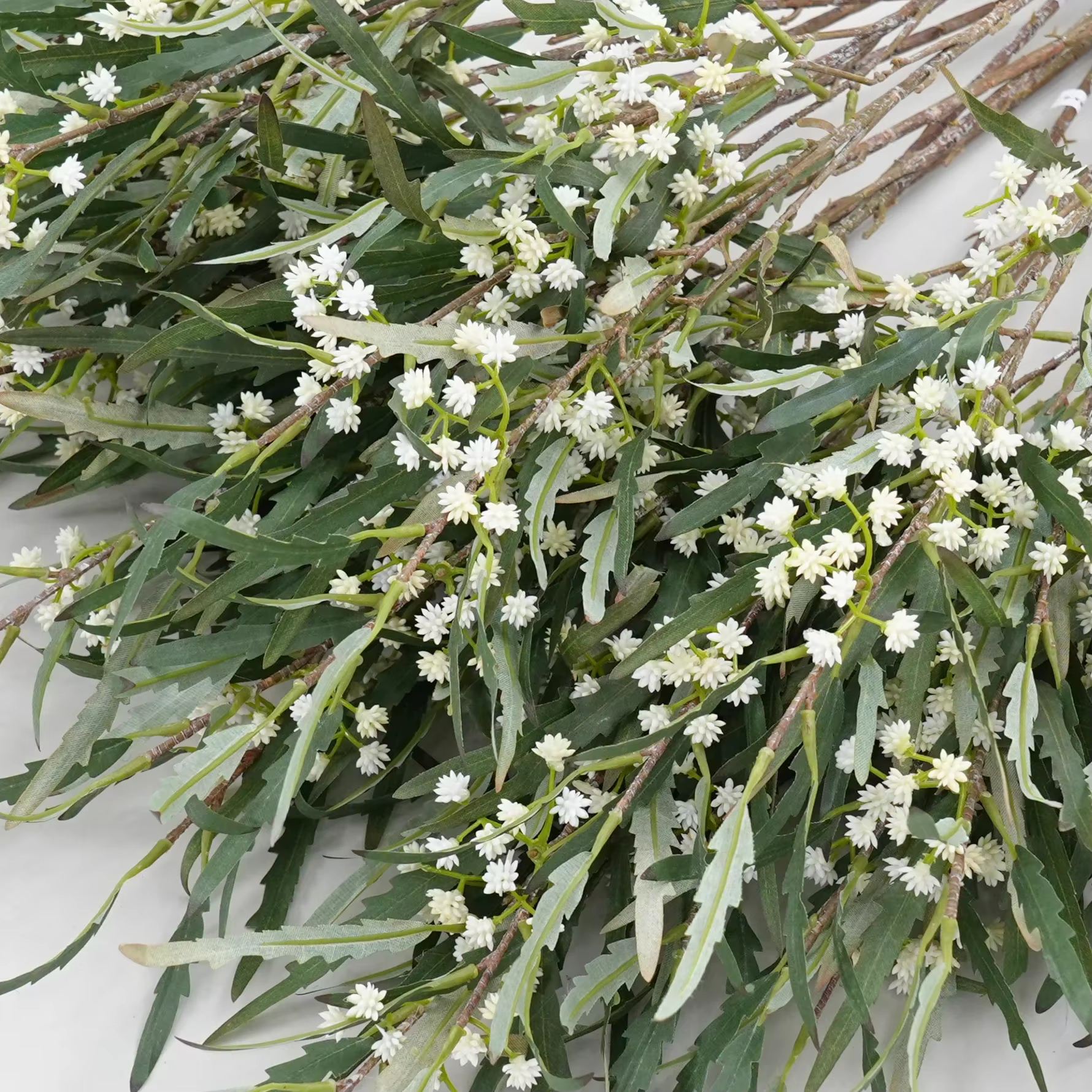 C1998 Branche de fleur artificielle verte de 75 cm pour arrangements floraux de mariage DIY