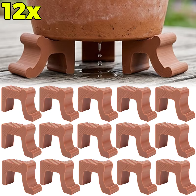 3/12 pièces Supports de pieds pour pots de fleurs et plantes de jardin