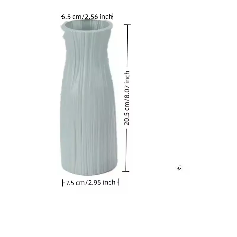 Vase à fleurs séchées en plastique avec pot