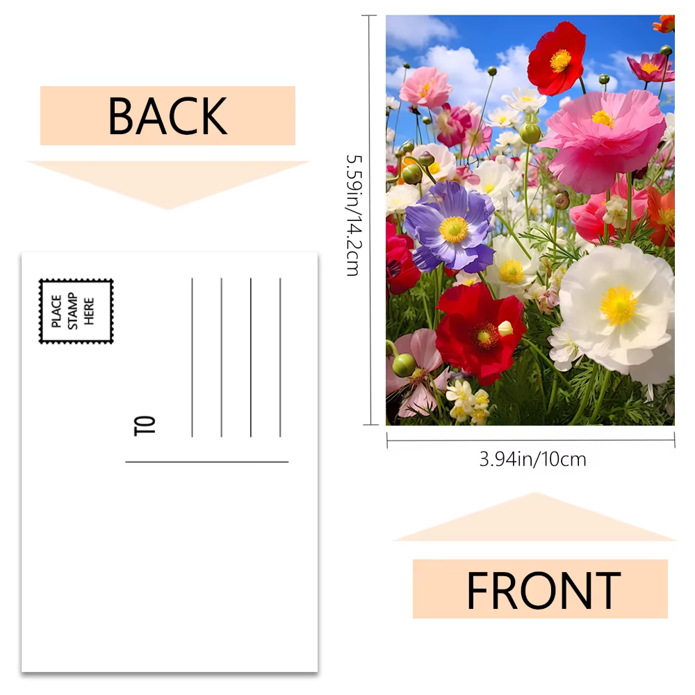 Série de cartes postales de plantes de guérison
