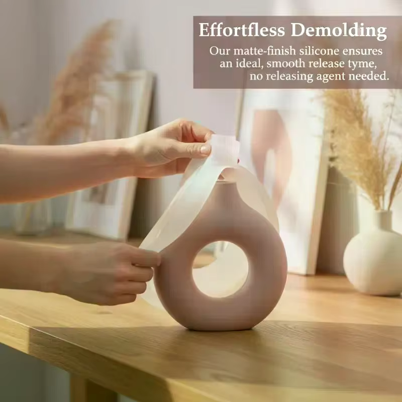 Moule en silicone pour vase en forme de donut nordique