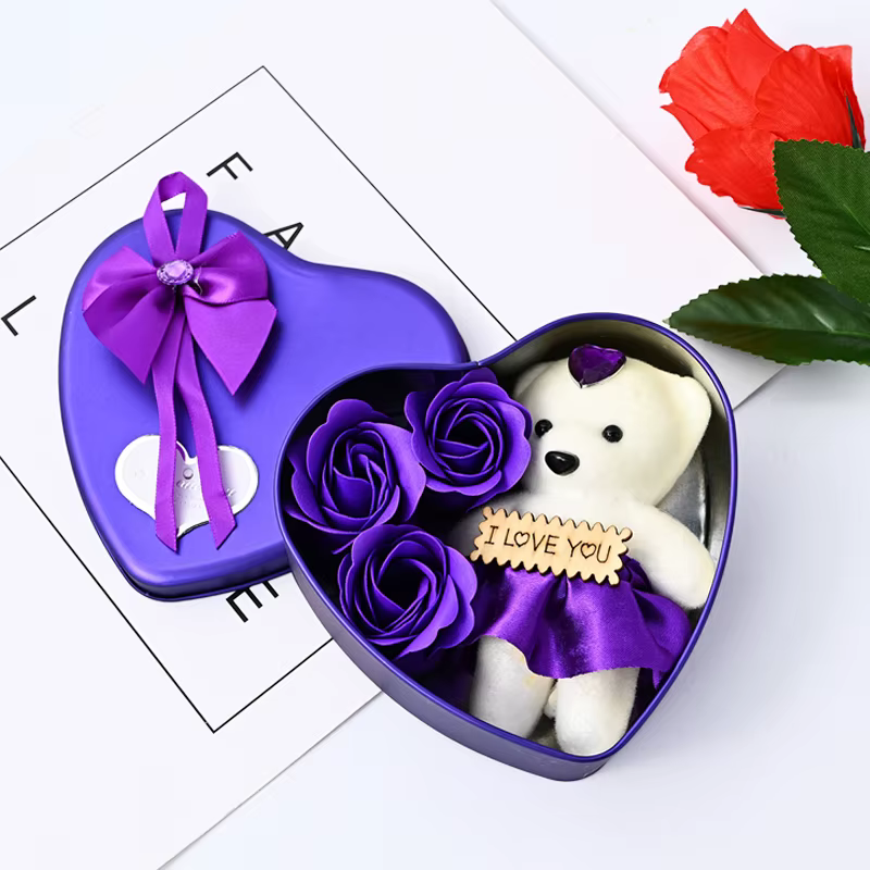 Bouquet de fleurs en forme de cœur pour la Saint-Valentin