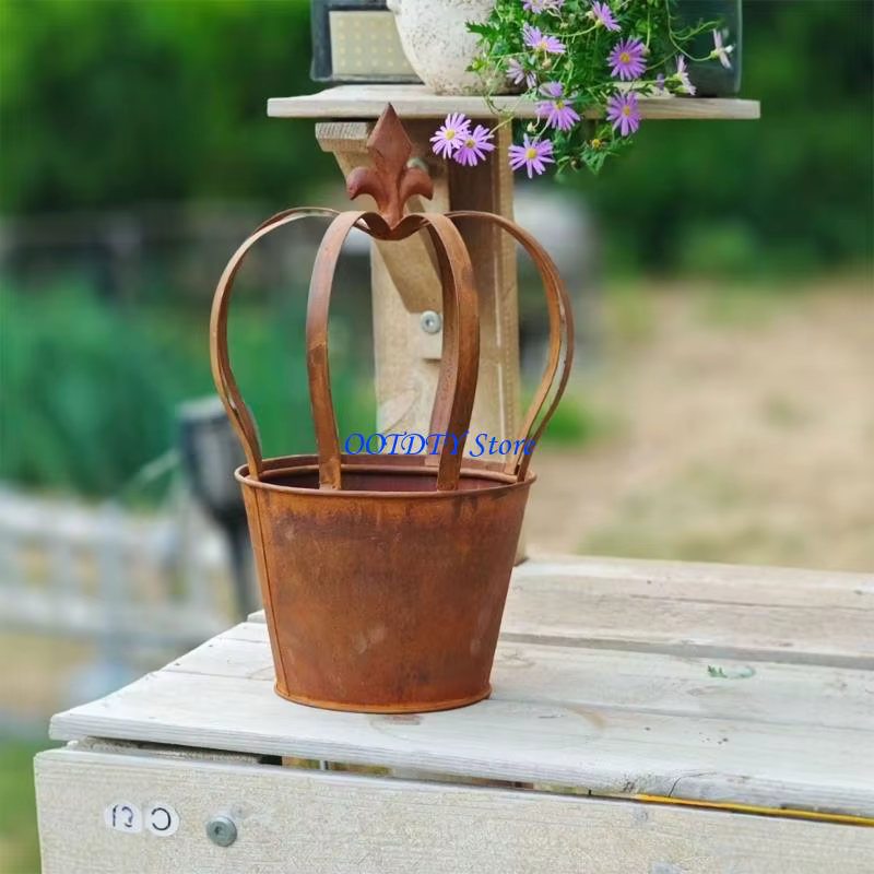 Pot fleur en forme couronne 367A