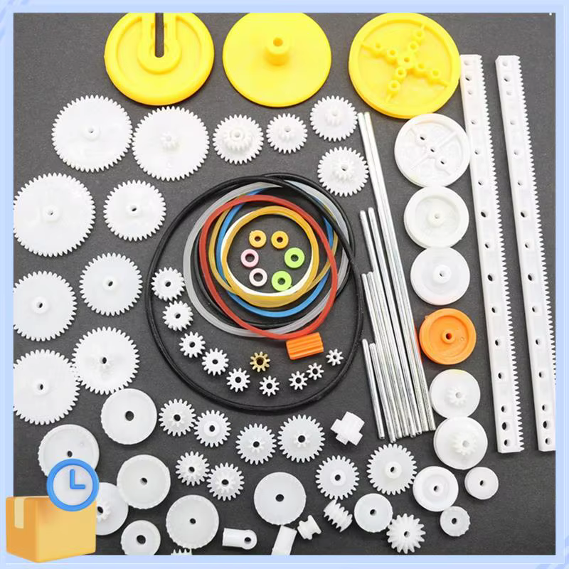 ABTK-DIY assortiment d'engrenages ensemble d'accessoires pour moteur voiture Robot divers douilles de ceinture d'essieu d'engrenage 82 pièces/ensemble