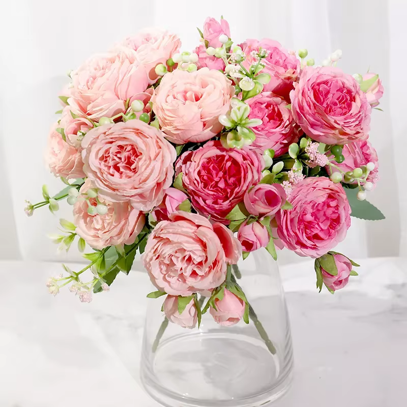 Bouquet de Roses Artificielles Romantiques